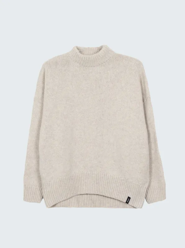 Finisterre Eyre Crew Neck Sweater-Oatmeal sold by Storm