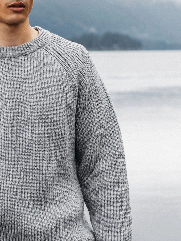 Finisterre Mens Mora Knit Jumper-Grey Blue sold by Storm product image thumbnail 3