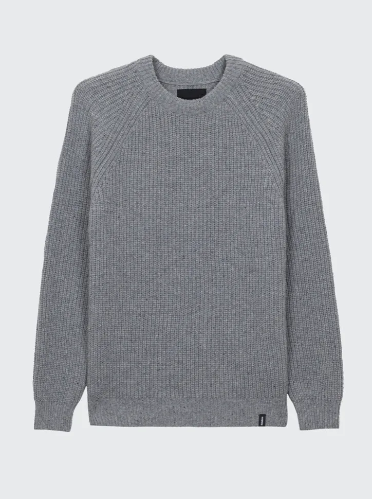 Finisterre Mens Mora Knit Jumper-Grey Blue sold by Storm