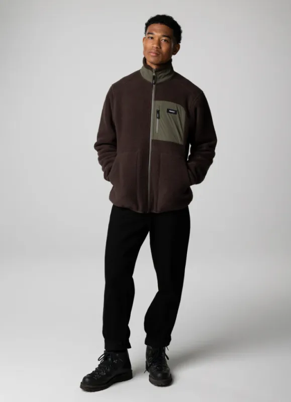 Finisterre Bolster Full Zip Fleece-Burnt Umber/Olive sold by Storm