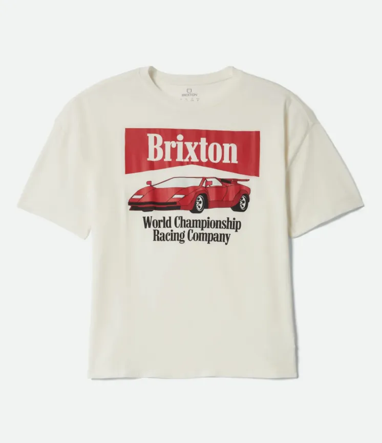 Brixton World Champion Oversized BF Tee-Off White sold by Storm