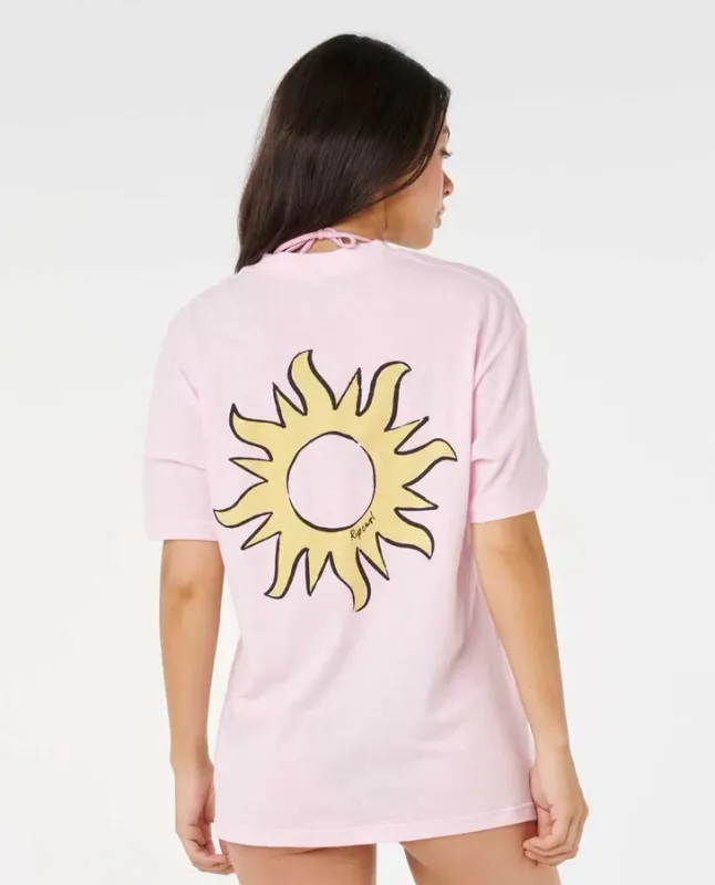 Rip Curl Stephanie Gilmore Sol OG SS Tee - Light Mauve sold by Storm