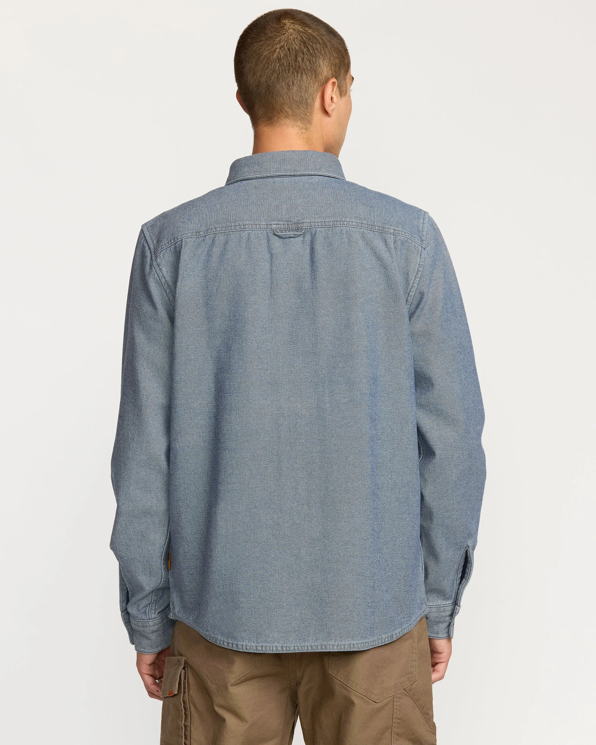 Volcom Levelstone L/S Shirt - Blue Wash sold by Storm product image thumbnail 3