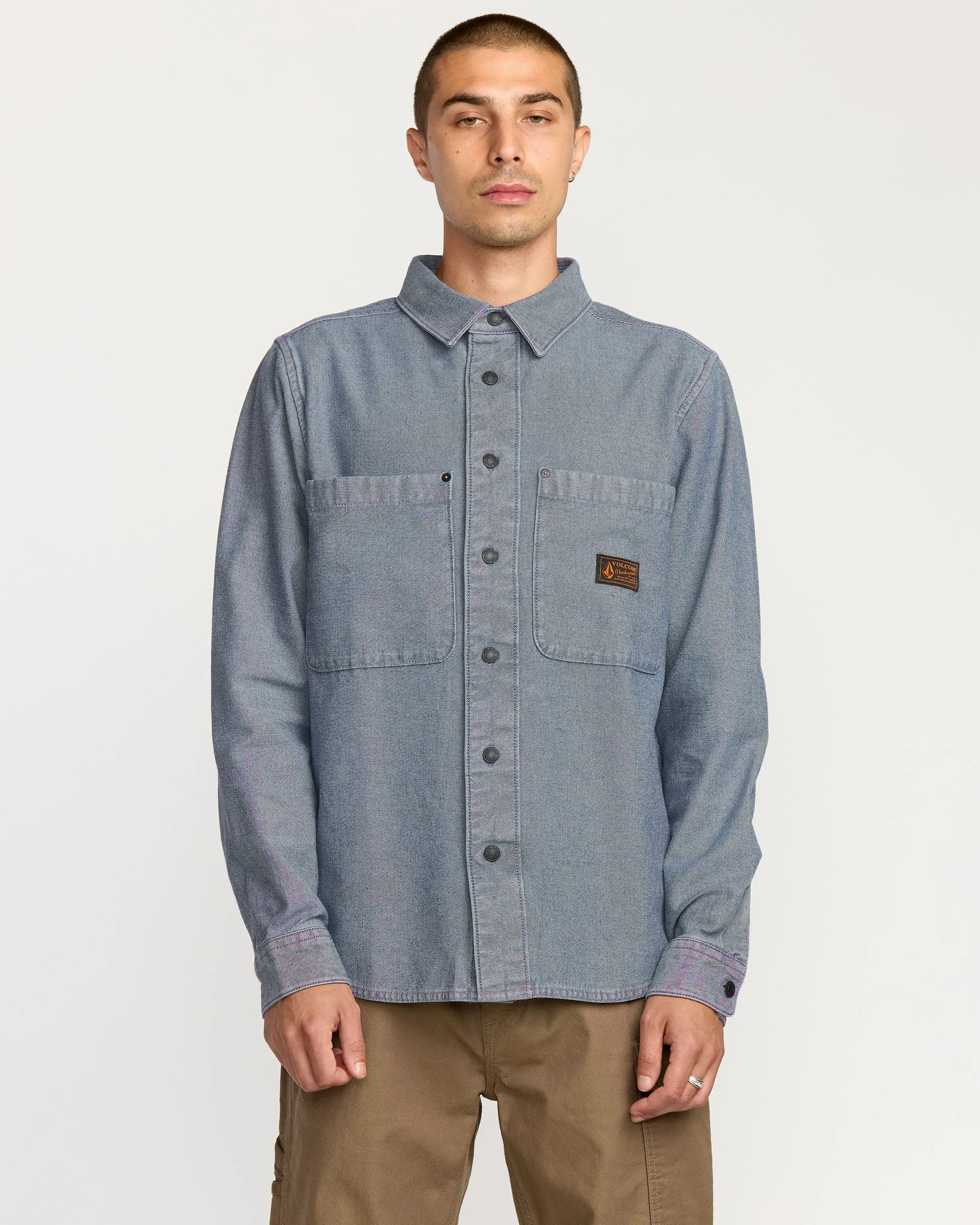 Volcom Levelstone L/S Shirt - Blue Wash sold by Storm product image thumbnail 2