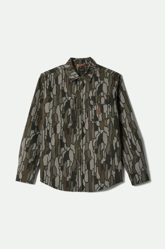Brixton Builders Stretch Overshirt - Bark Camo sold by Storm