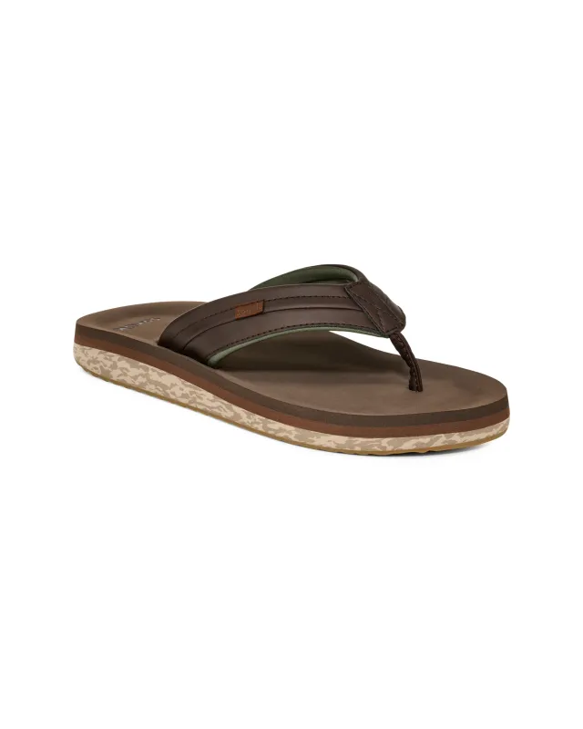 Sanuk Mens Tiderush Sandal - Dark Brown sold by Storm