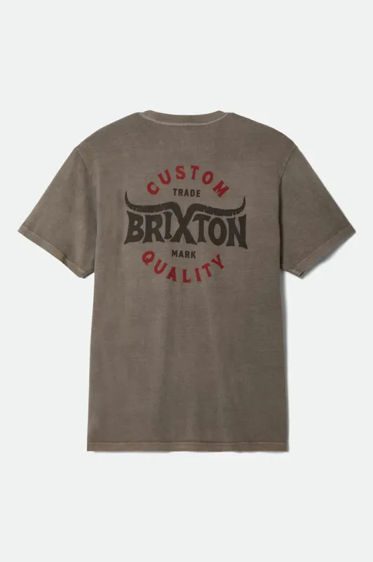 Brixton Gibson S/S Standard T-Shirt - Cinder sold by Storm