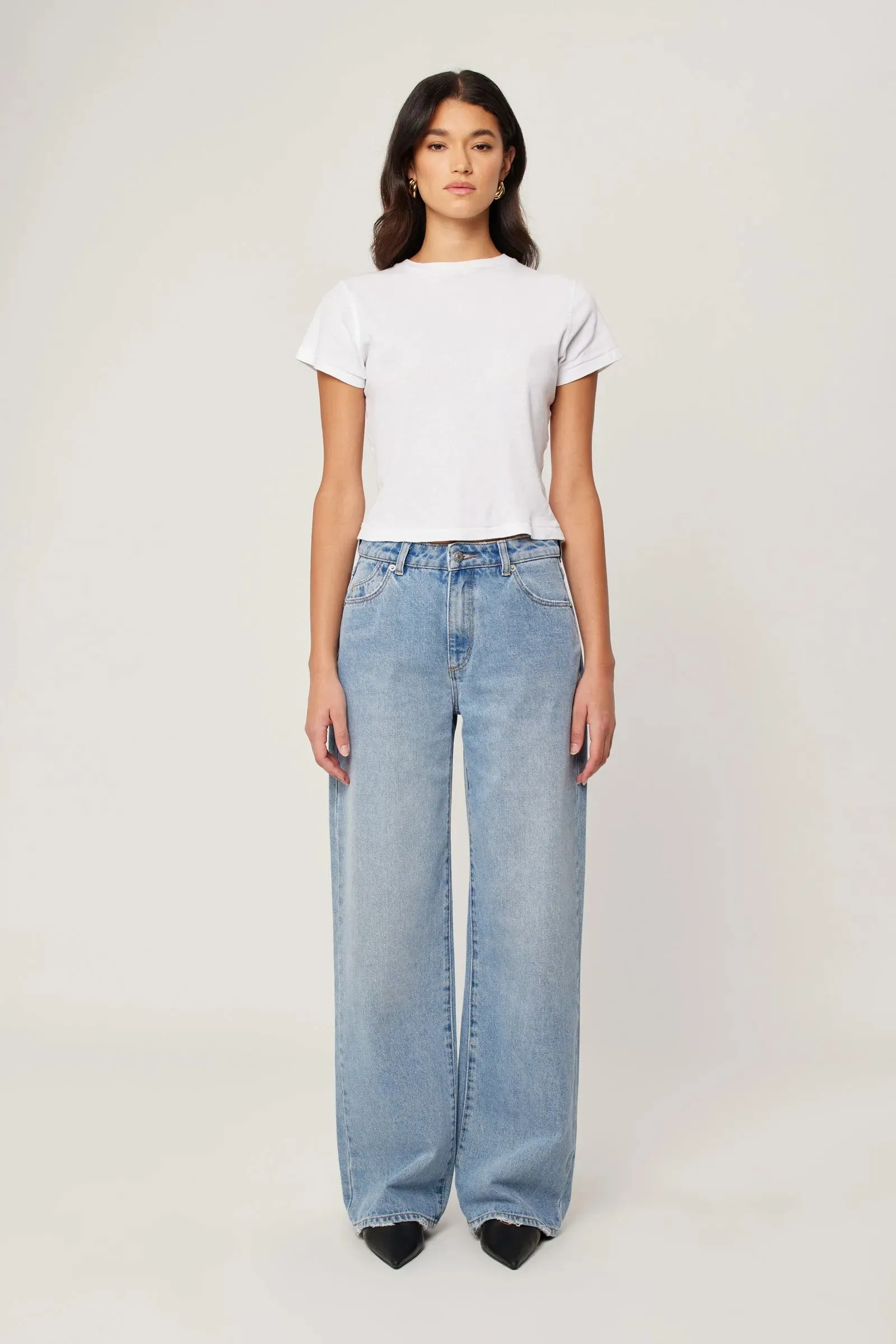 Rollas Kate Baggy 90's Blue Denim sold by Storm