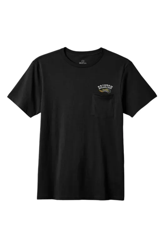 Brixton Roller S/S Tailored Pocket Tee - Black sold by Storm