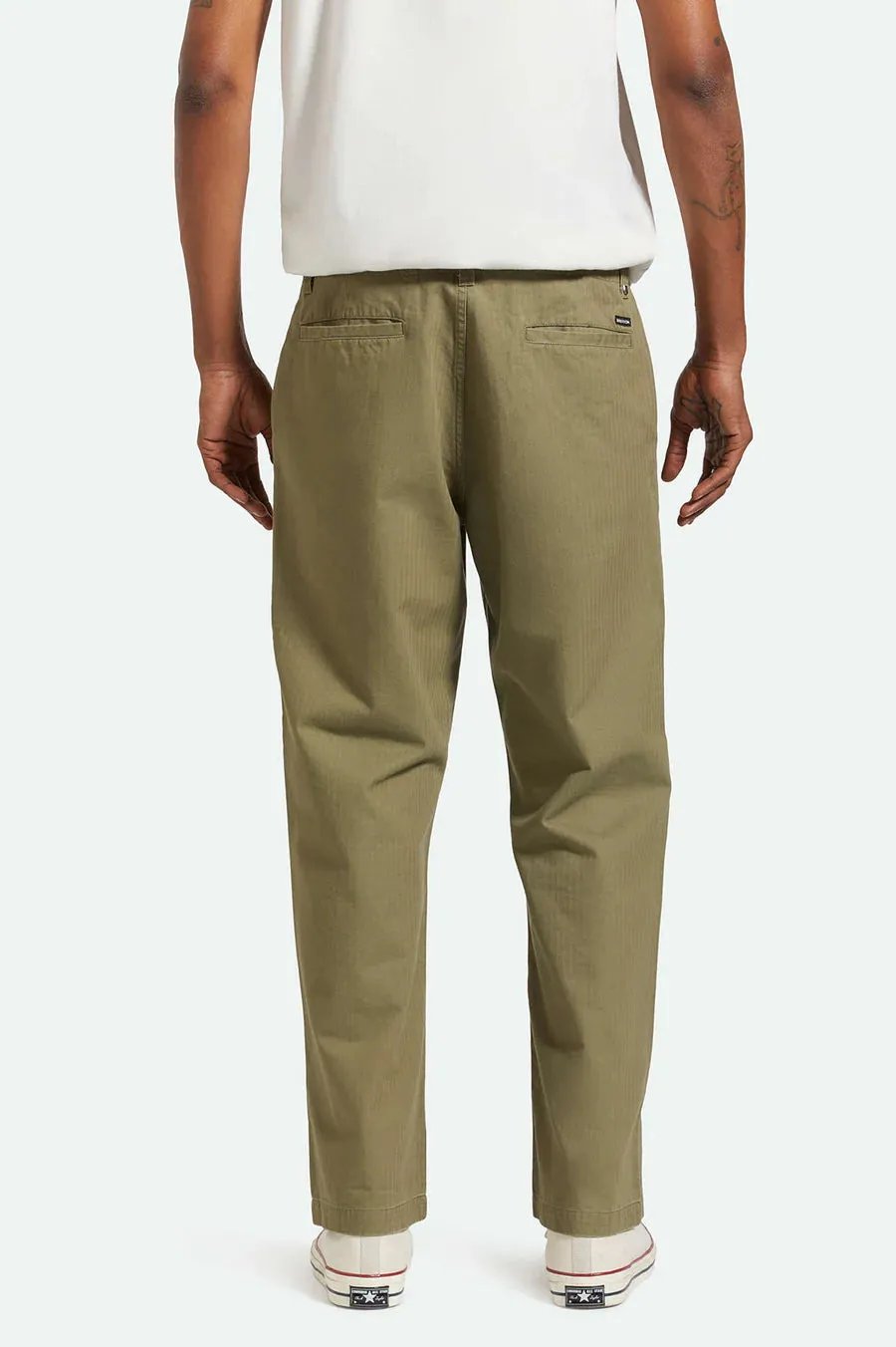 Brixton Surplus Herringbone Trouser Pant - Olive sold by Storm product image thumbnail 3