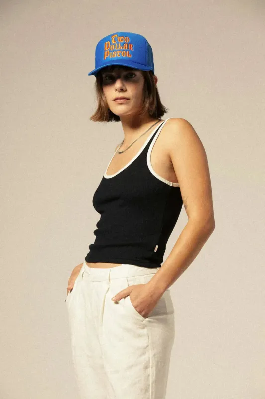 Brixton Ringer Organic A-Tank - Black/Off White sold by Storm