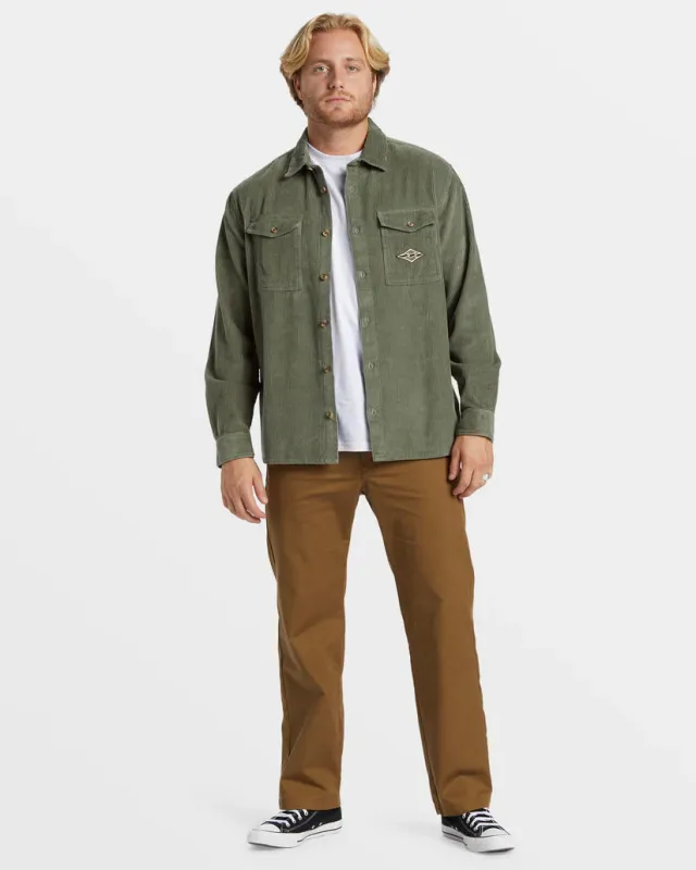 Mens Billabong Bong Days L/S Cord Shirt made by Billabong