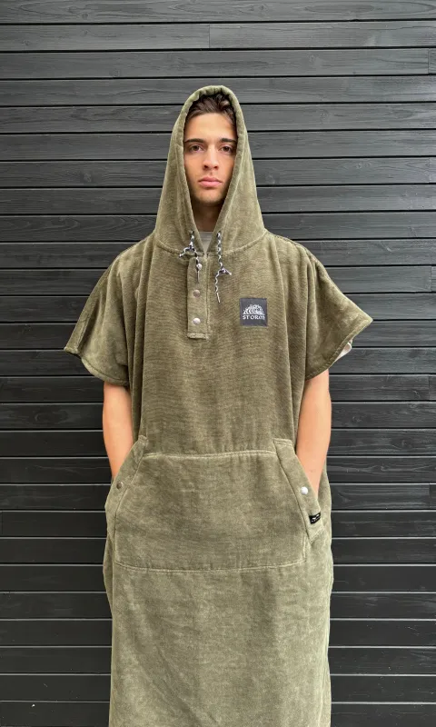 Storm x Slow Tide Poncho - Green sold by Storm