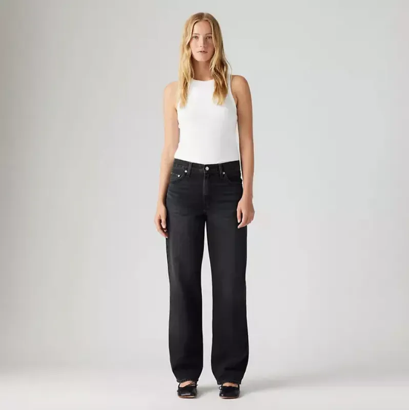 Levis Womens Baggy Dad Jeans- Shrink Up sold by Storm