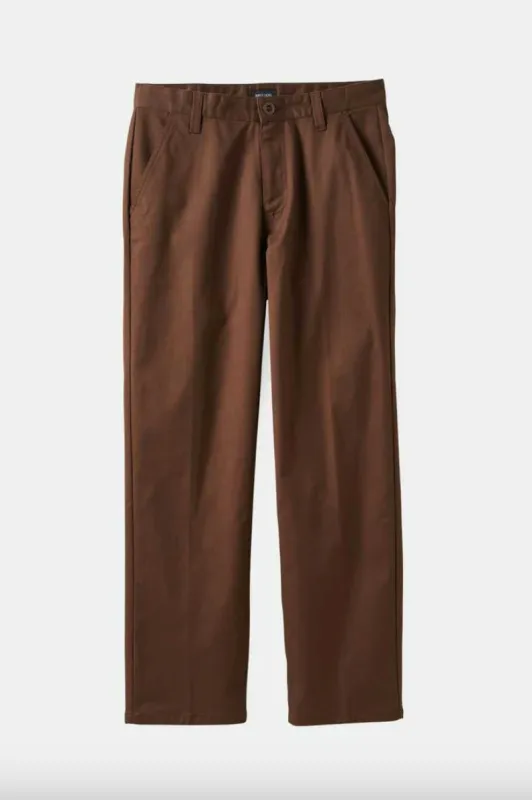 Brixton Choice Chino Relaxed Pant - Pinecone Brown made by Brixton