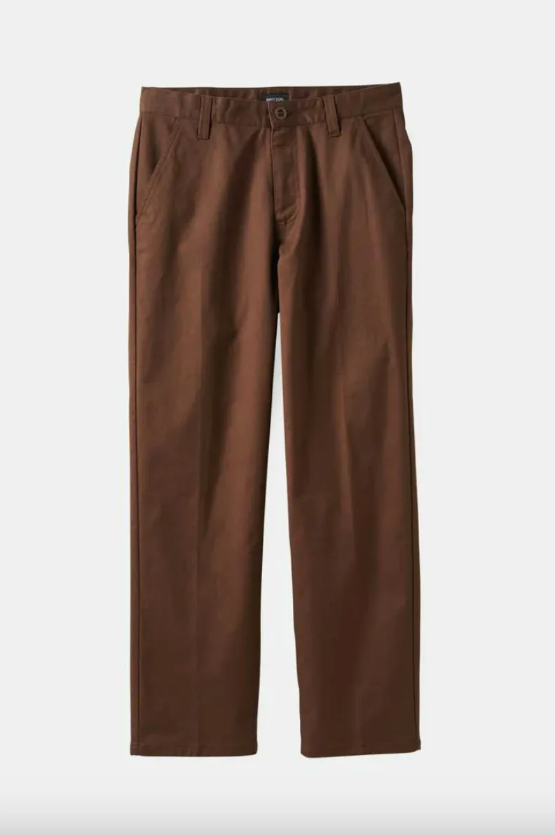 Brixton Choice Chino Relaxed Pant - Pinecone Brown sold by Storm