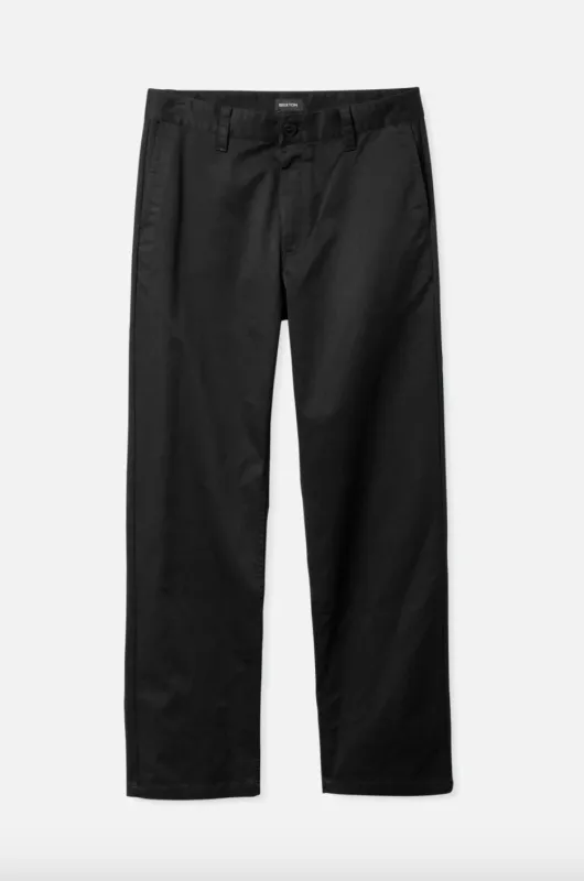 Brixton Choice Chino Relaxed Pant - Black sold by Storm