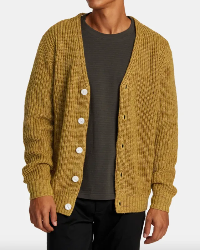 RVCA  Mens Vacancy Cardigan - Ochre sold by Storm