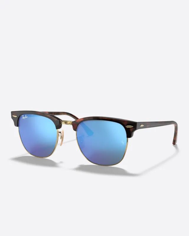 Ray-Ban Clubmaster Sunglasses - Havana/Blue Mirror sold by Storm