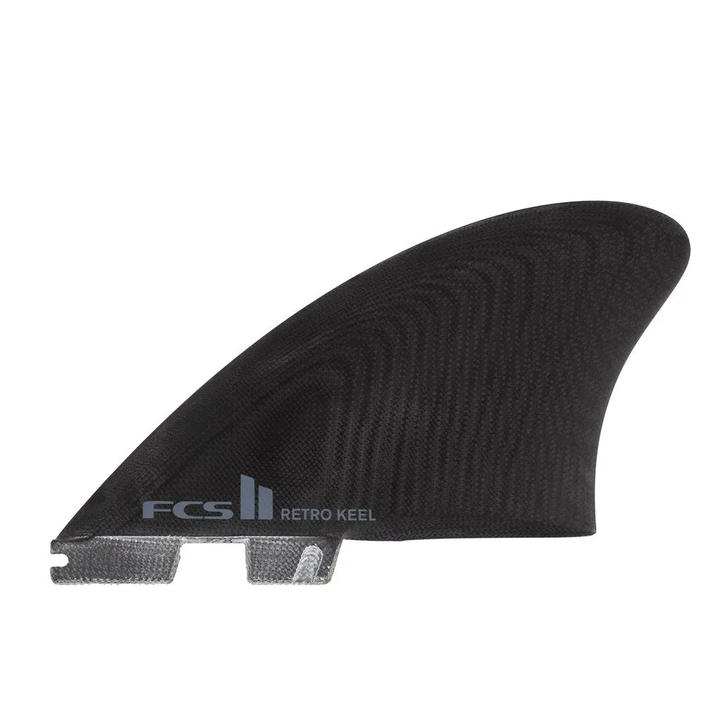 FCS II Retro Keel PG Black Twin Fins sold by Storm