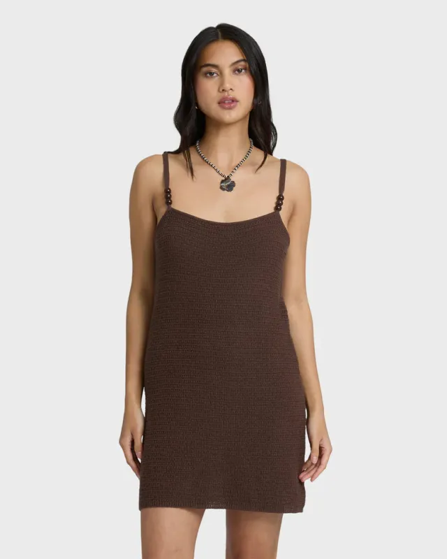 Billabong You Stunner Knit Mini Dress - Teak made by Billabong