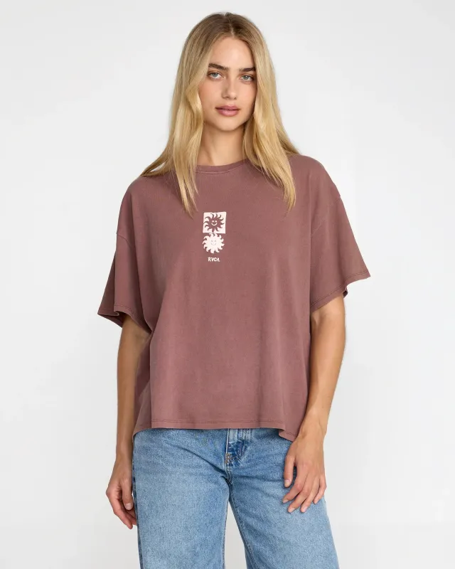 RVCA Move On BF Tee - Terra Brown made by RVCA