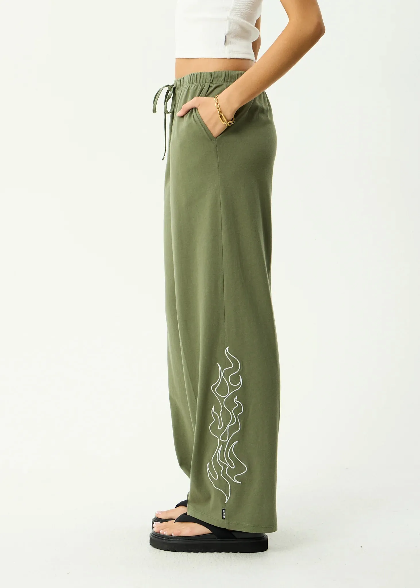 Afends Dirts Recycled Jersey Pant - Deep Olive sold by Storm product image thumbnail 2