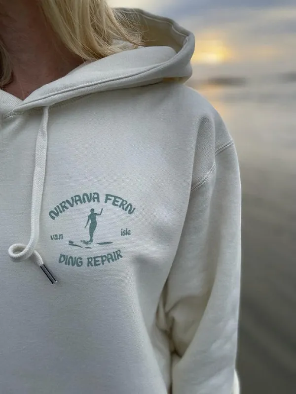 Nirvana Fern Ding Repair Hoodie - Cream made by Storm