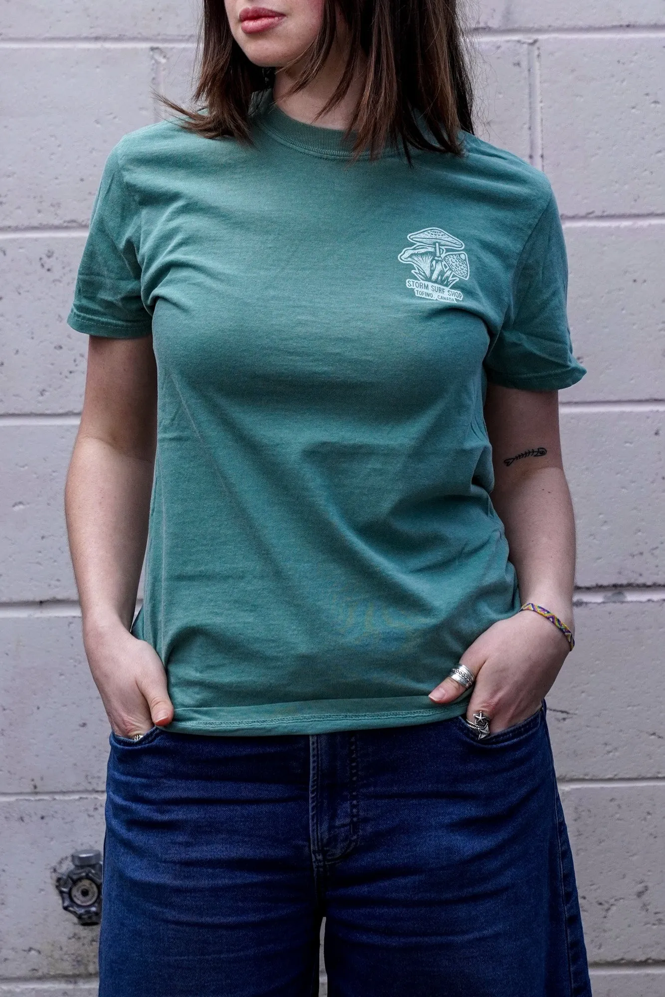Storm Mushroom Tee - Sage Green sold by Storm