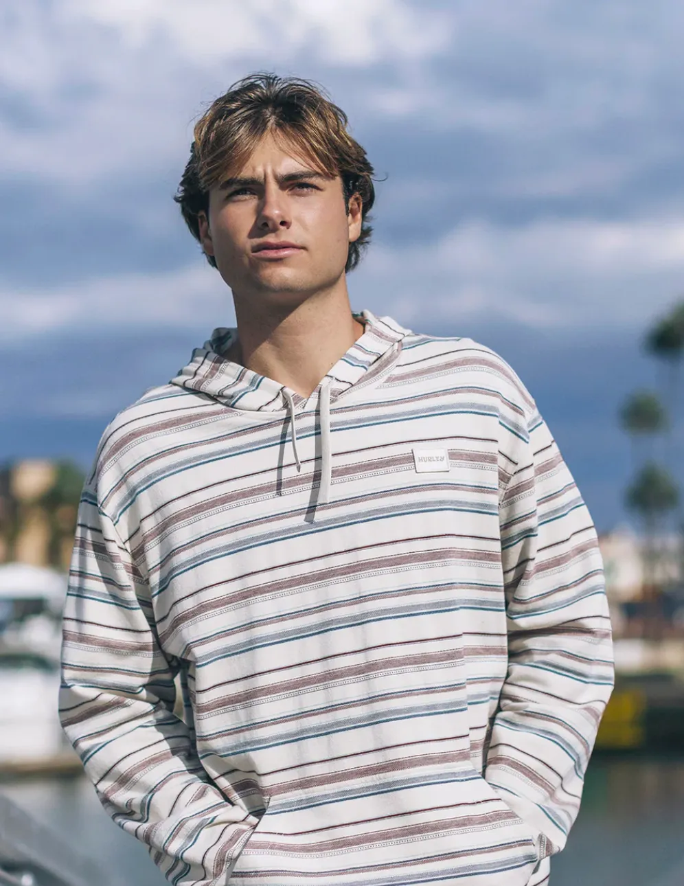 Hurley Mens OG Hooded Poncho - Bone sold by Storm