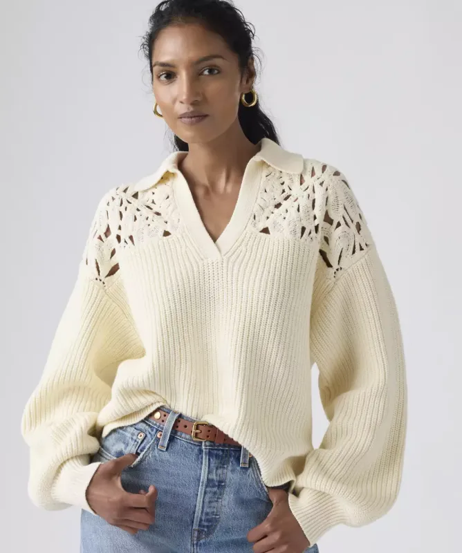 Levis Susanna Floral Crochet Shirt - Pristine made by Levi's