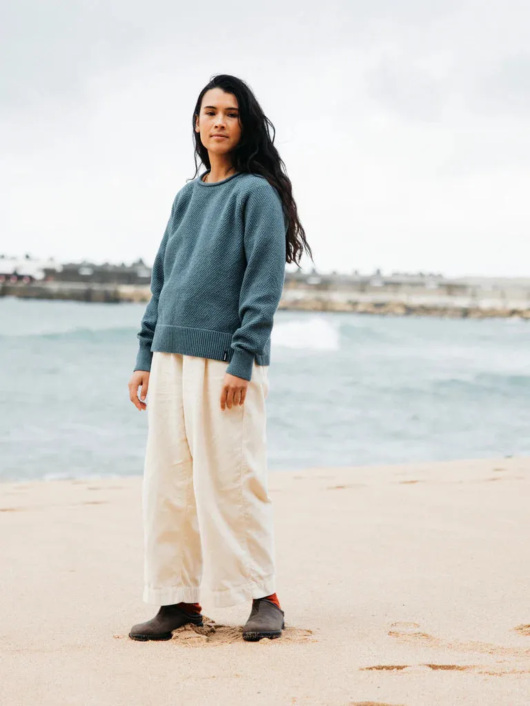 Finisterre Kerrow Stitch Jumper - Blue Pine sold by Storm