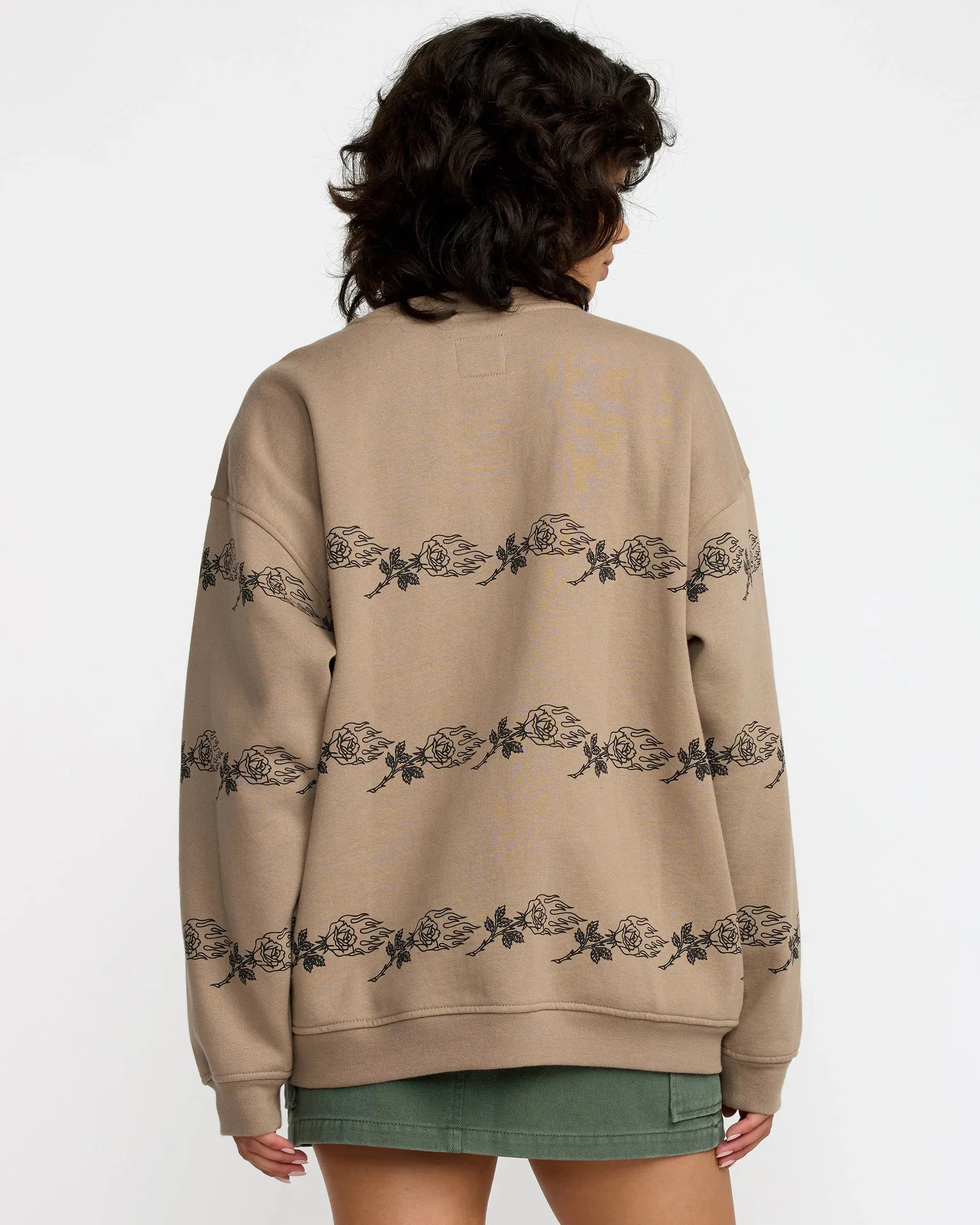 RVCA ANP Spanky Boyfriend Crew - Desert Taupe sold by Storm product image thumbnail 2