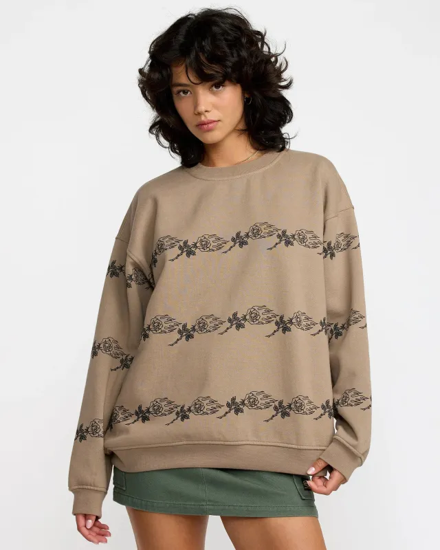 RVCA ANP Spanky Boyfriend Crew - Desert Taupe made by RVCA