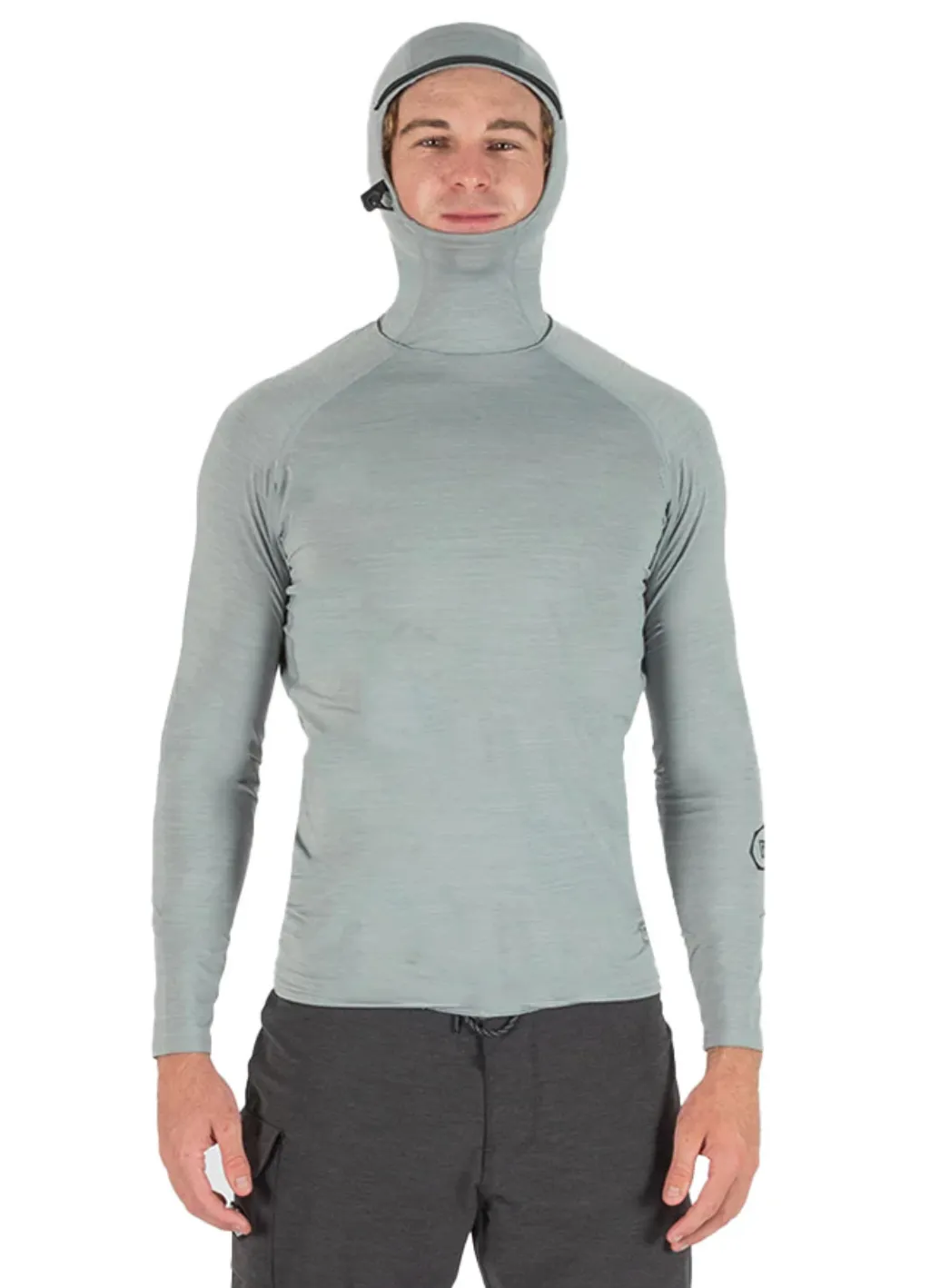 Vissla Warm Seas Eco Hooded L/S Rashguard - Grey sold by Storm