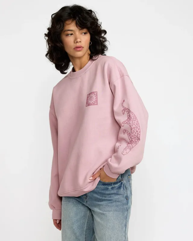 RVCA Baggie Boyfriend Crew - Lush Lilac made by RVCA