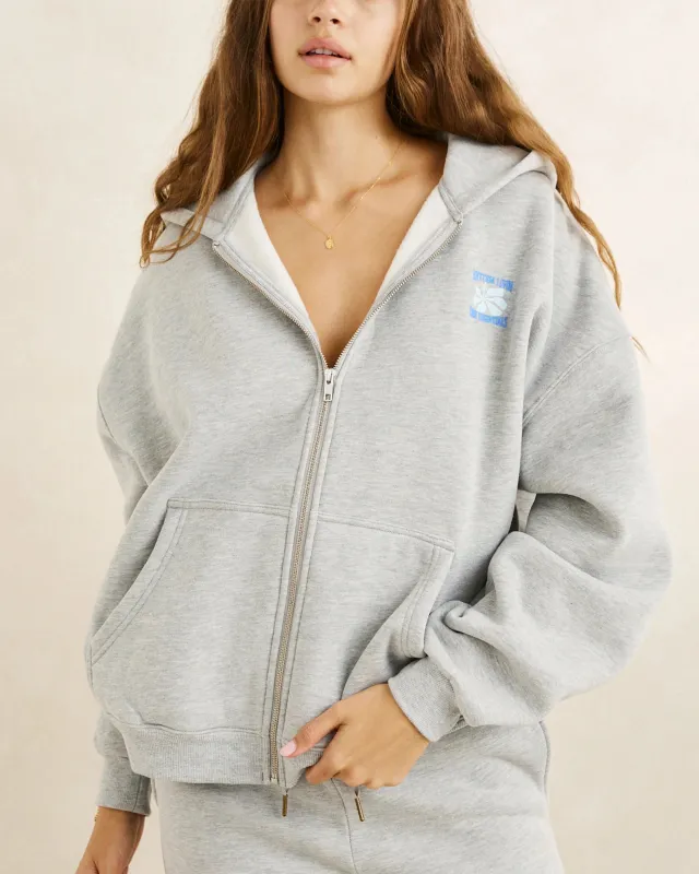 Rhythm Oceanside Zip Through Fleece - Grey made by Rhythm.