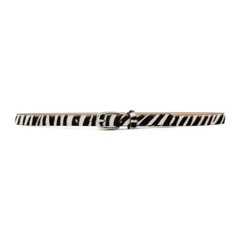 Sera Belt - Zebra Calf Hair sold by Streets Ahead