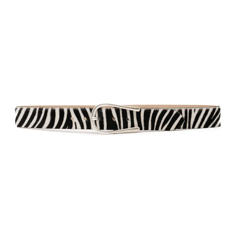 Eris Belt - Zebra Calf Hair sold by Streets Ahead