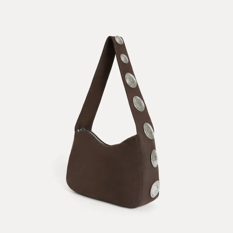 Athena Shoulder Bag Coffee Nubuck sold by Streets Ahead