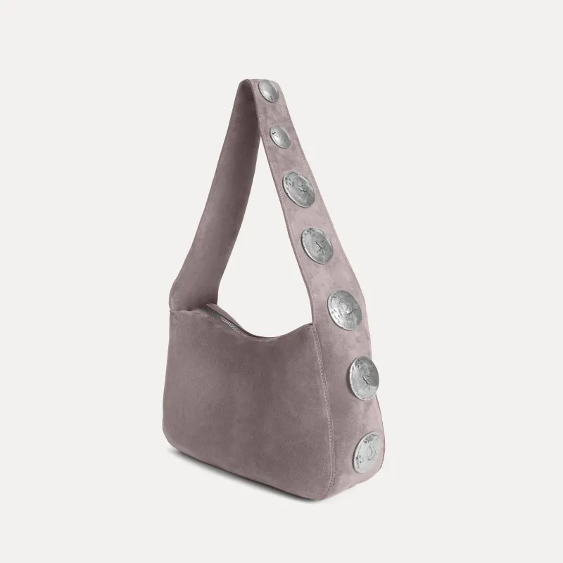 Athena Shoulder Bag Grey Suede sold by Streets Ahead