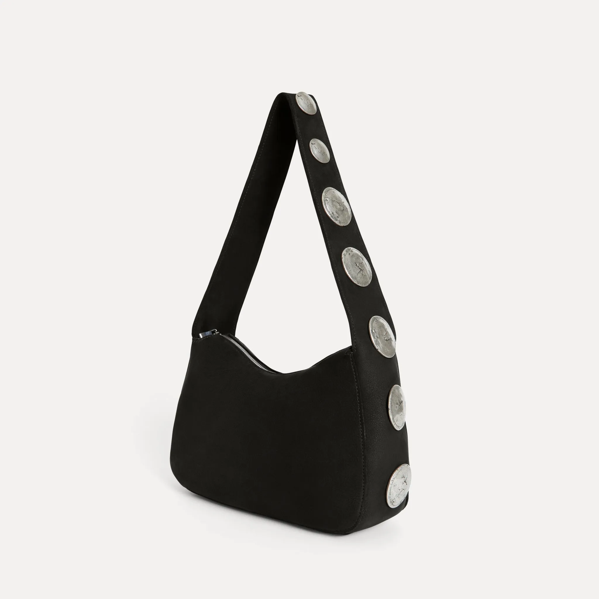 Athena Shoulder Bag Black Nubuck sold by Streets Ahead