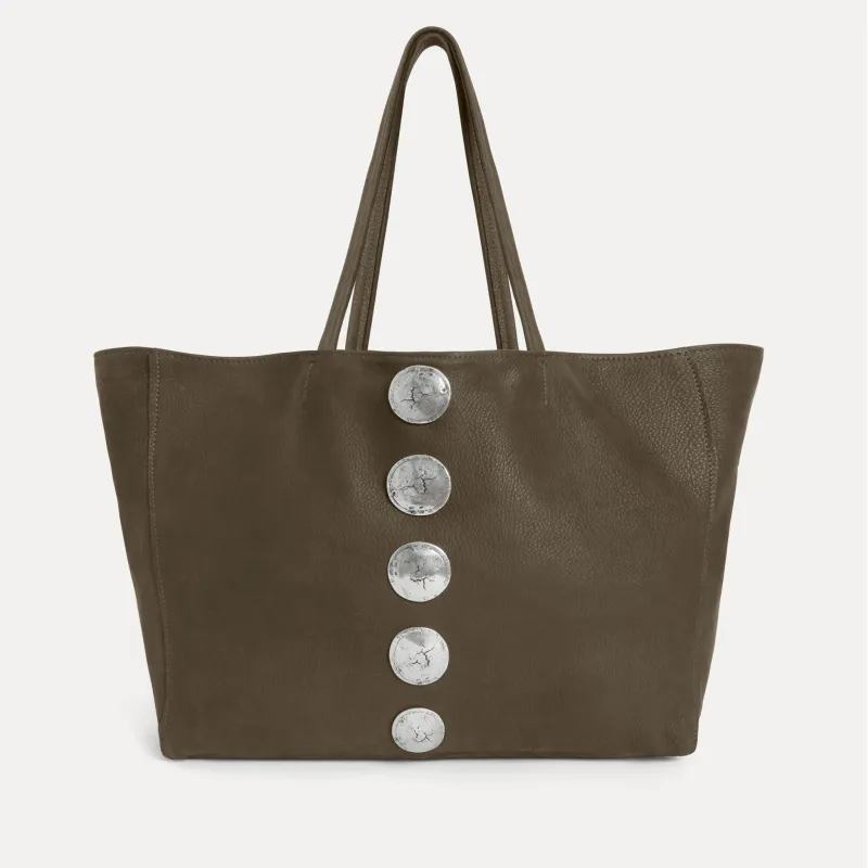 Gaia Tote Bag Olive Nubuck sold by Streets Ahead