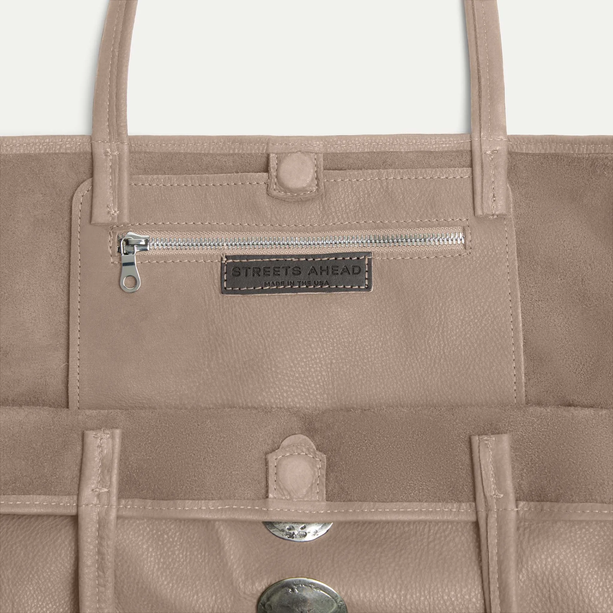 Gaia Tote Bag Taupe Nubuck sold by Streets Ahead product image thumbnail 4