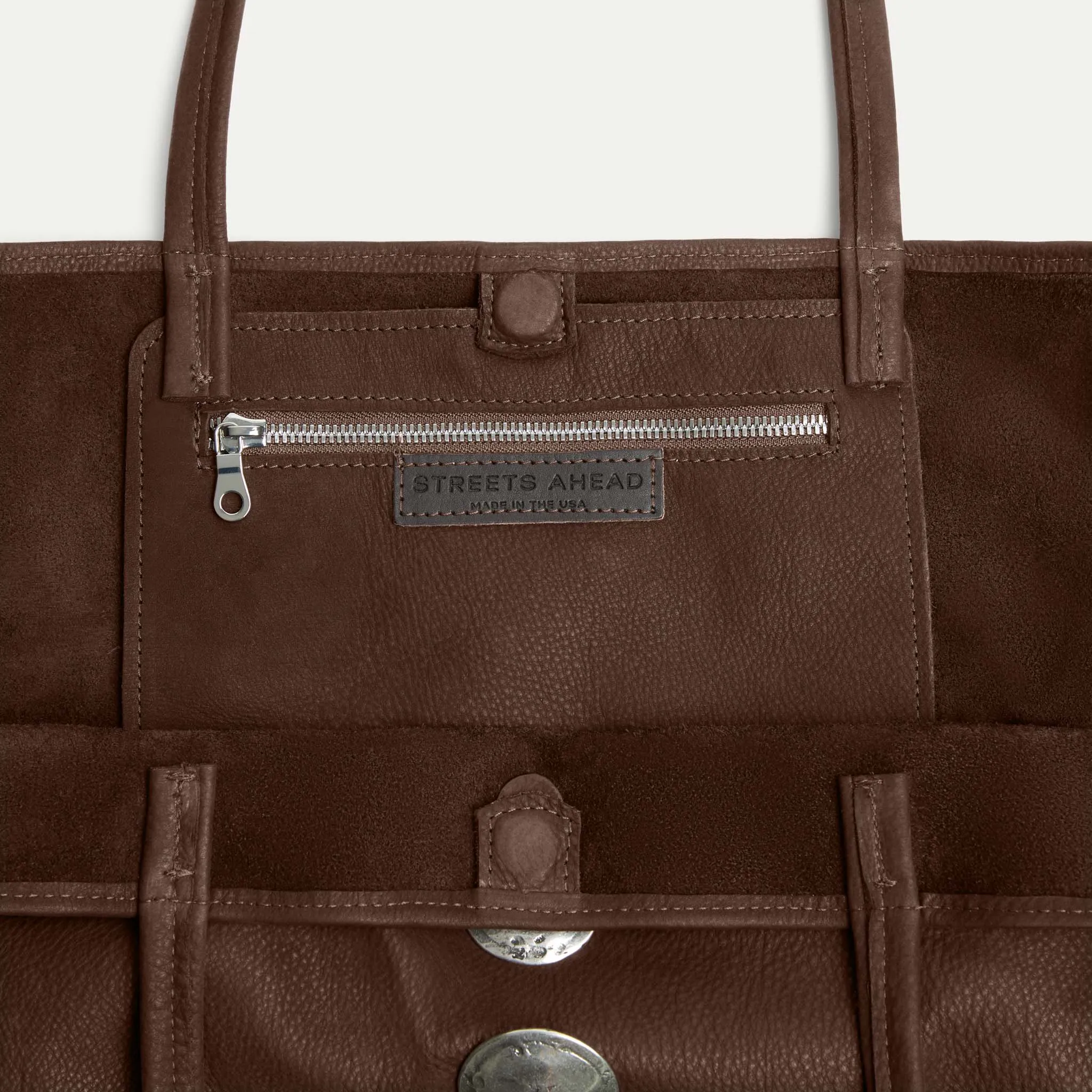 Gaia Tote Bag Chocolate Nubuck sold by Streets Ahead product image thumbnail 4