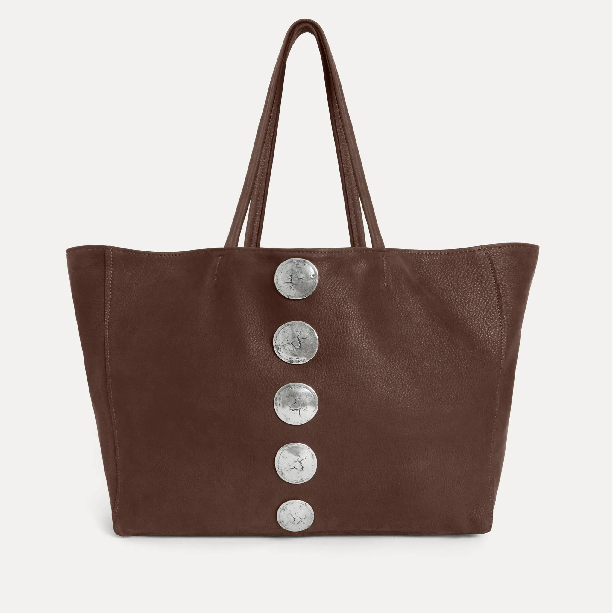 Gaia Tote Bag Chocolate Nubuck sold by Streets Ahead