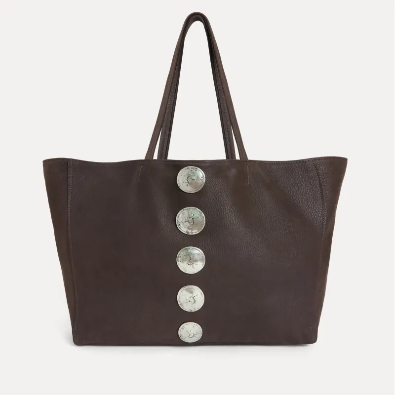 Gaia Tote Bag Coffee Nubuck sold by Streets Ahead