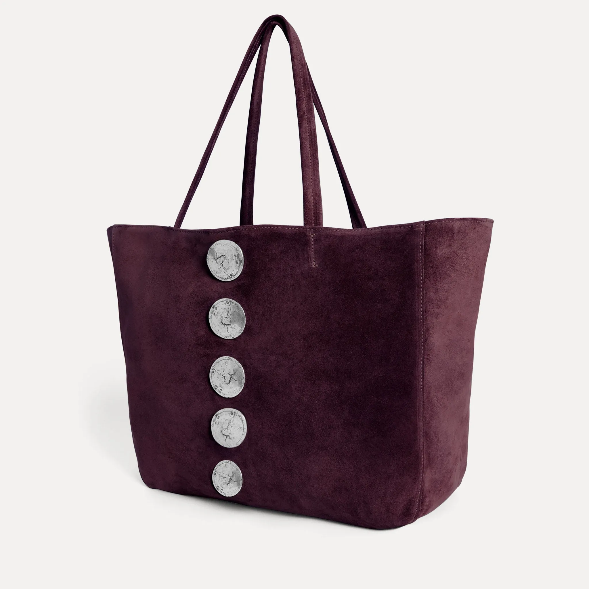 Gaia Tote Bag Plum Suede sold by Streets Ahead product image thumbnail 2