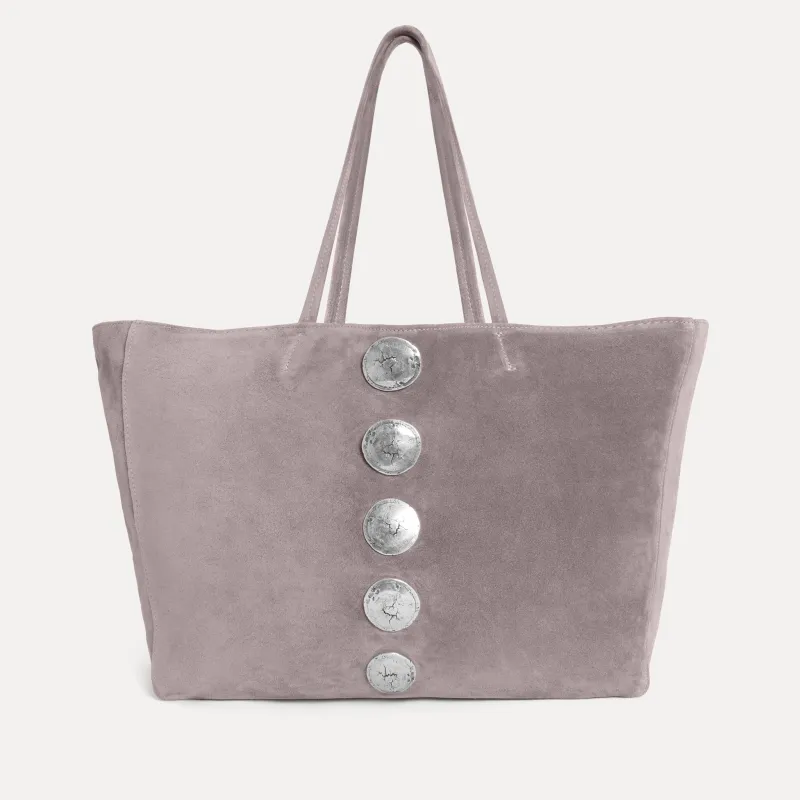 Gaia Tote Bag Grey Suede sold by Streets Ahead