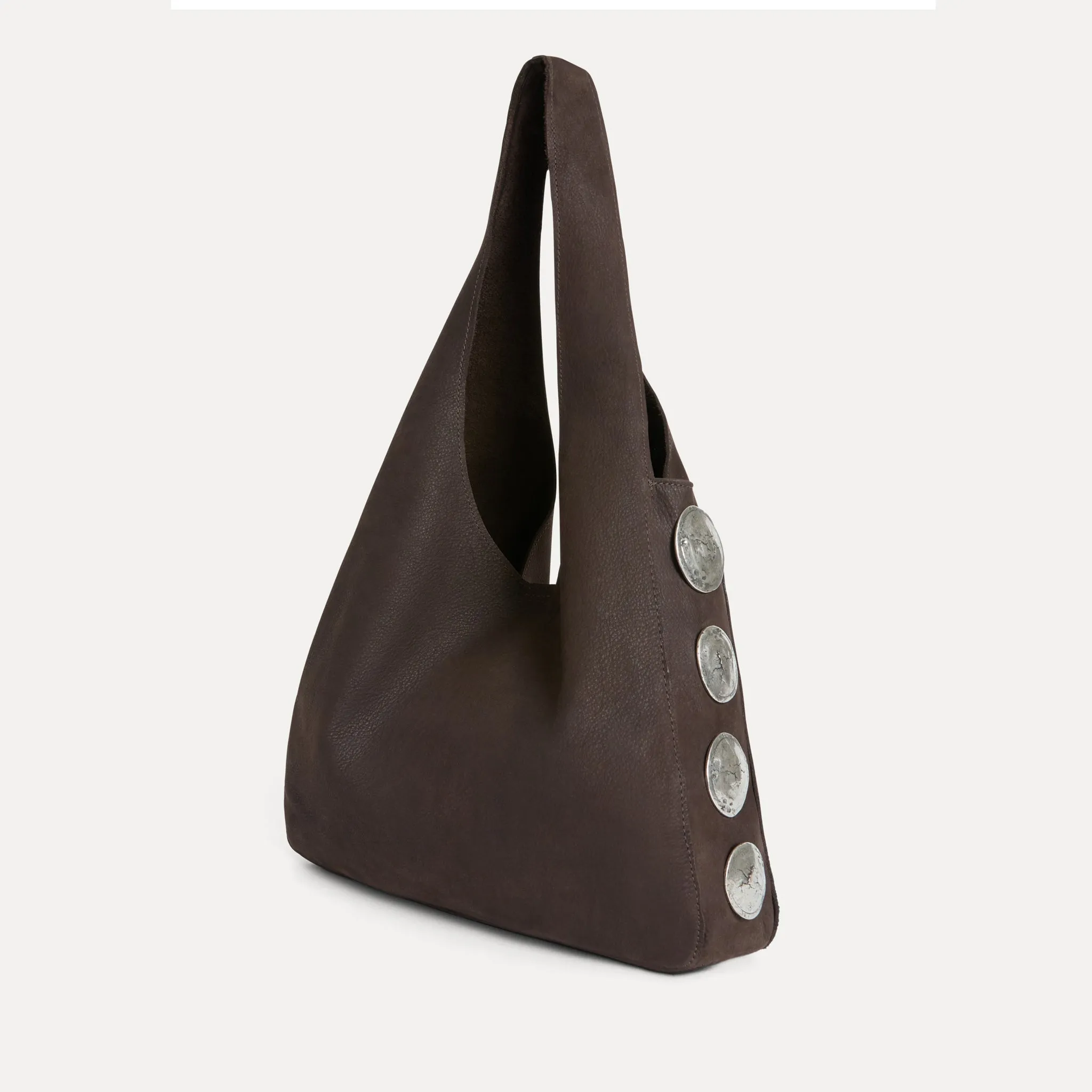Rhea Hobo Bag Coffee Nubuck sold by Streets Ahead